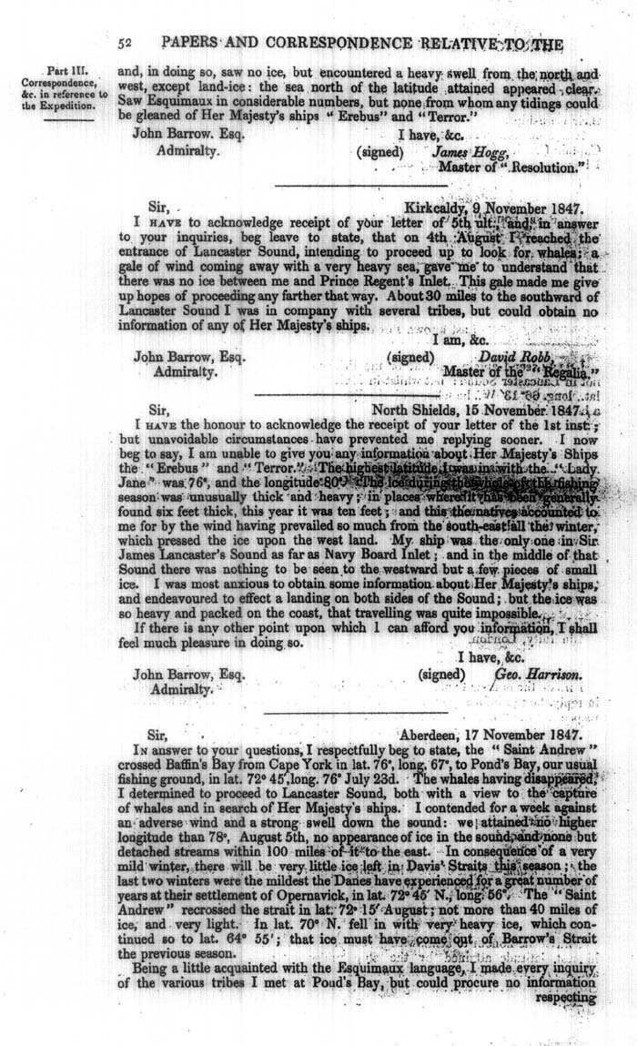 Arctic Blue Books: taylor 1848a, page 52