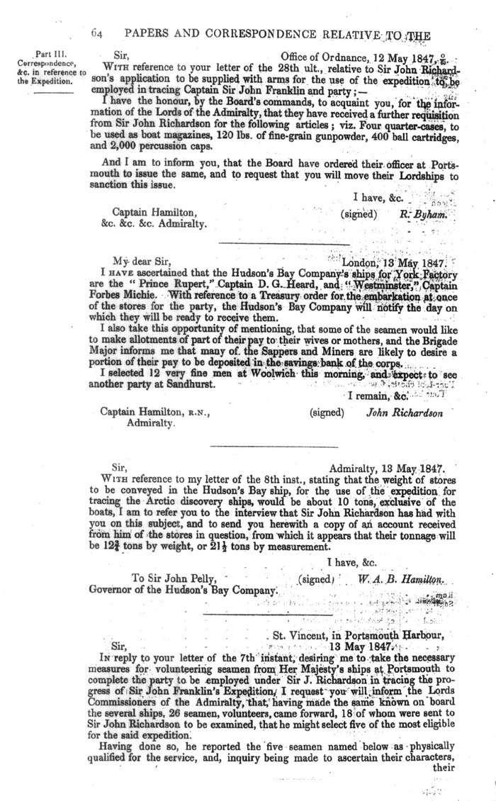 Arctic Blue Books: taylor 1848a, page 64