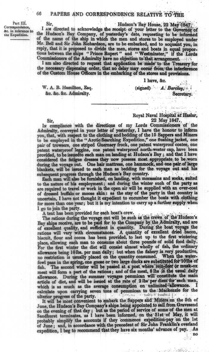Arctic Blue Books: taylor 1848a, page 66
