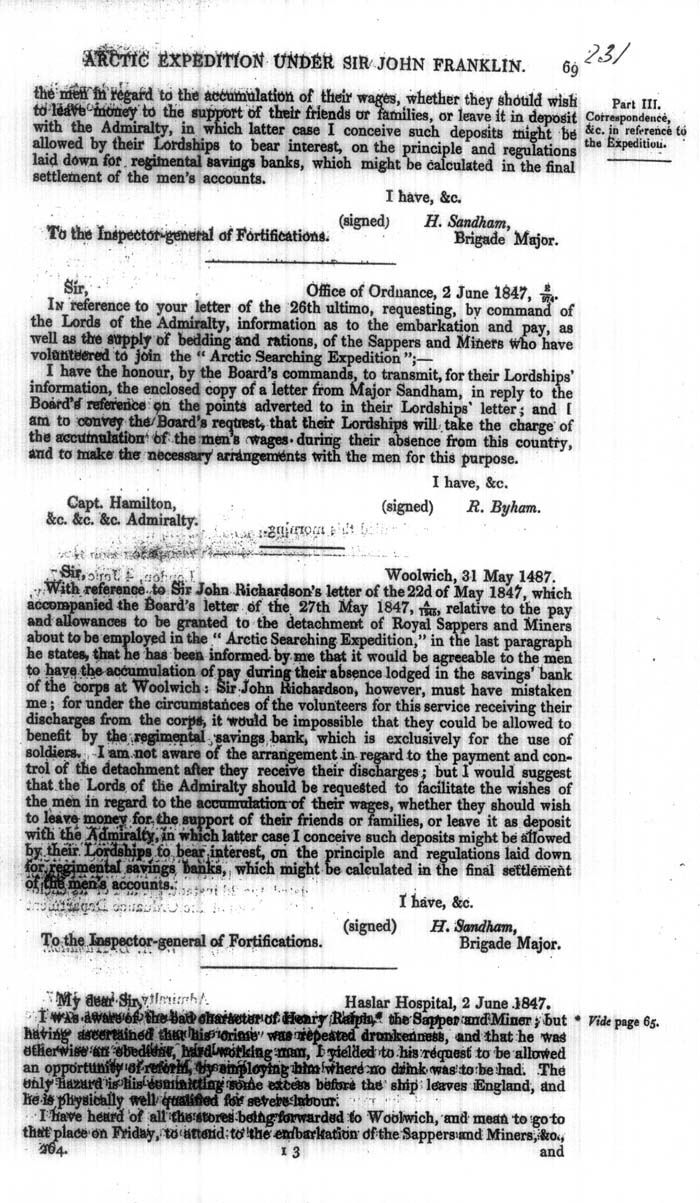 Arctic Blue Books: taylor 1848a, page 69