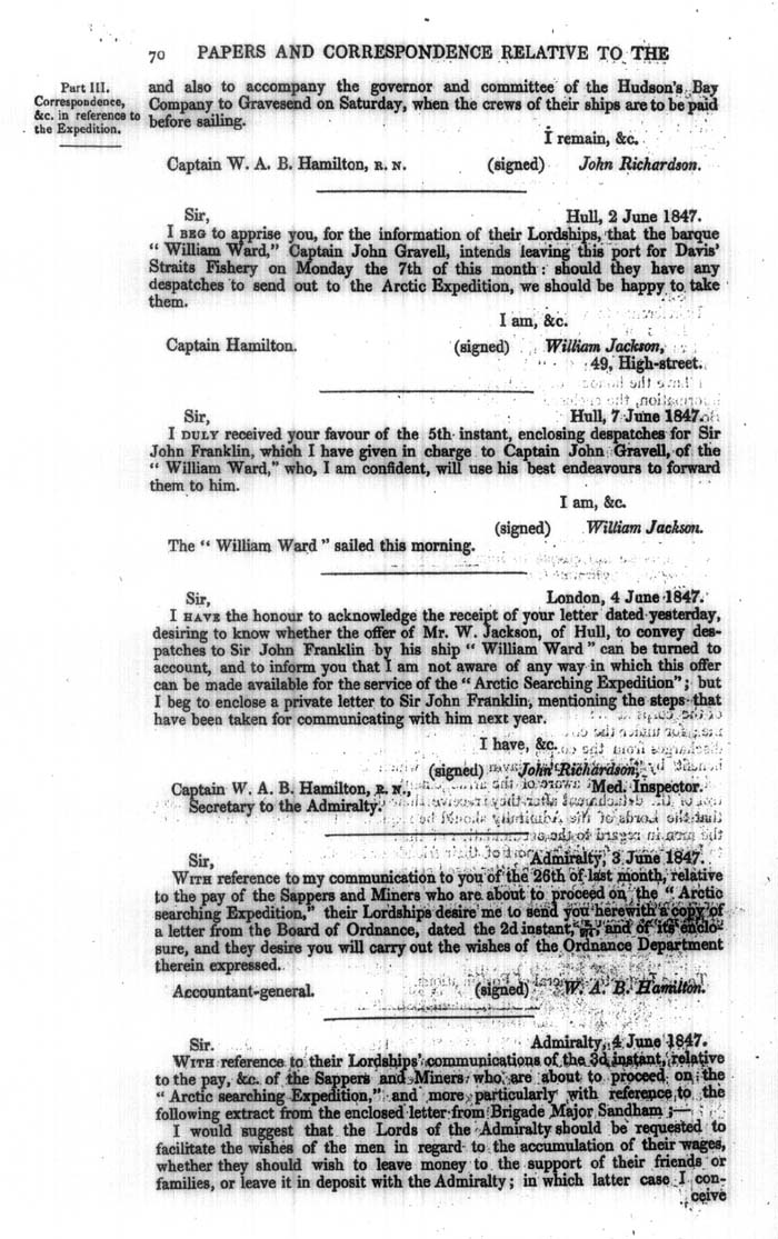 Arctic Blue Books: taylor 1848a, page 70