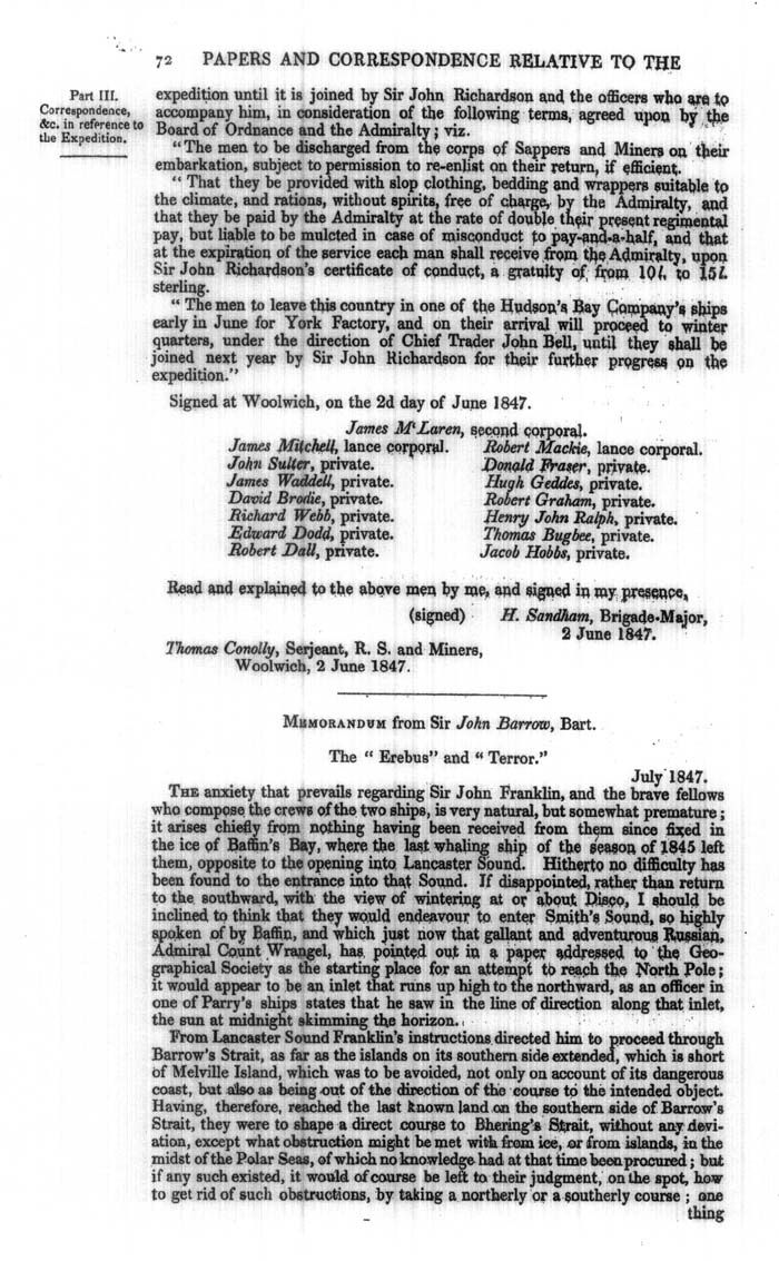 Arctic Blue Books: taylor 1848a, page 72