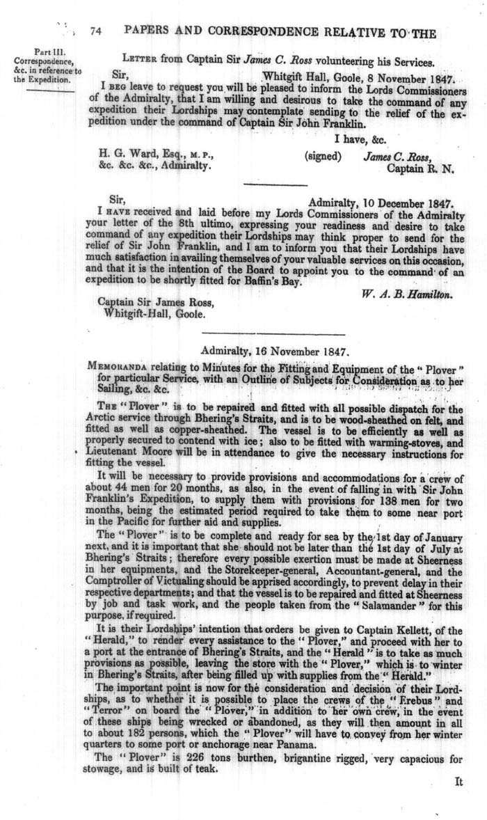 Arctic Blue Books: taylor 1848a, page 74