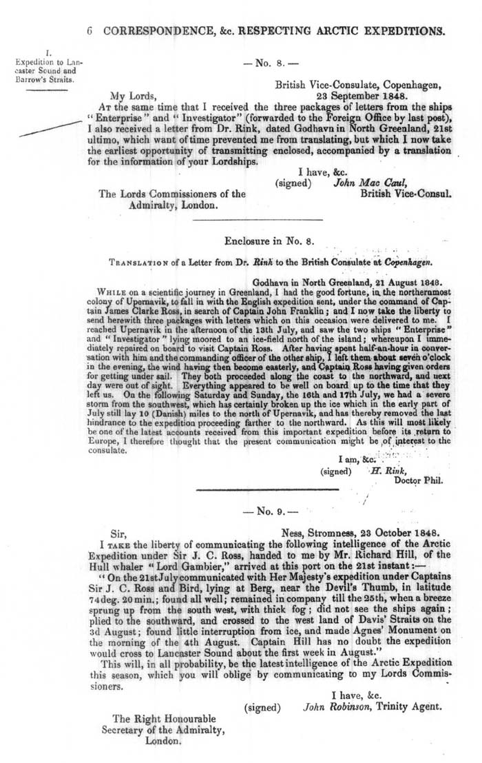 Arctic Blue Books: taylor 1849b, page 6