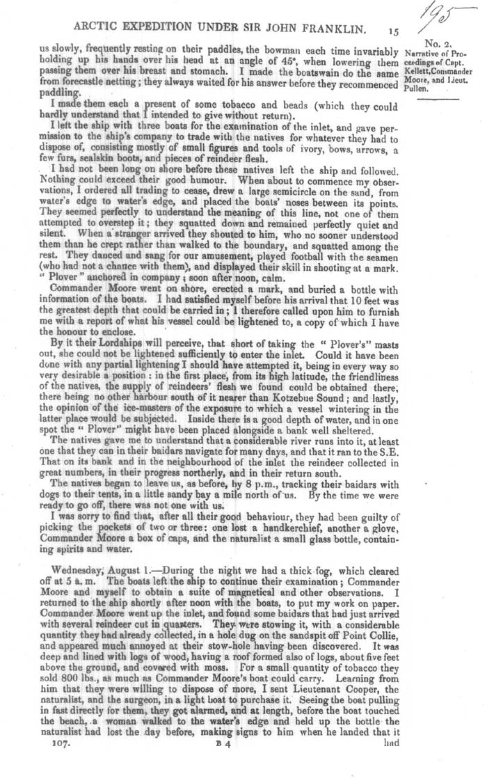 Arctic Blue Books: taylor 1850a, page 15