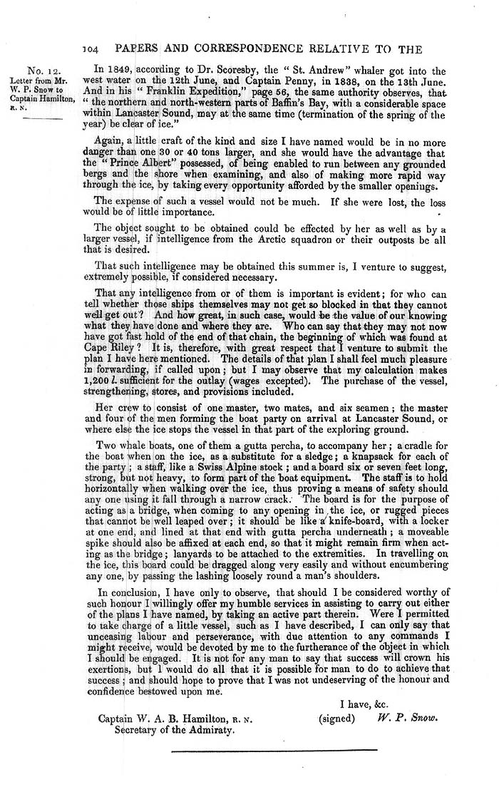 Arctic Blue Books: taylor 1851a, page 104