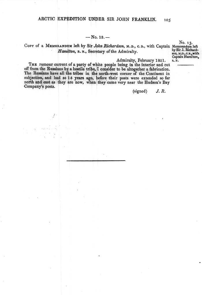 Arctic Blue Books: taylor 1851a, page 105