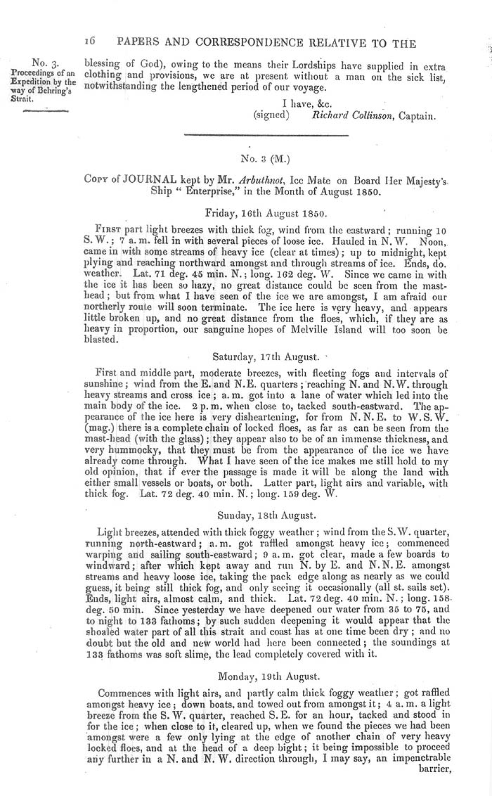 Arctic Blue Books: taylor 1851a, page 16