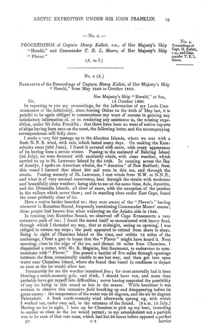 Arctic Blue Books: taylor 1851a, page 19
