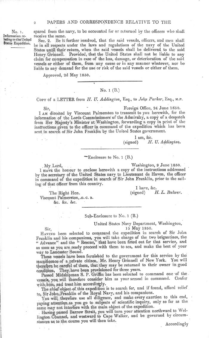 Arctic Blue Books: taylor 1851a, page 2