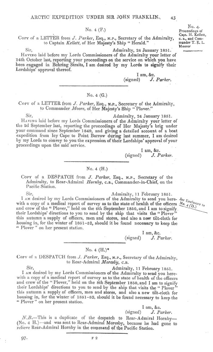 Arctic Blue Books: taylor 1851a, page 43