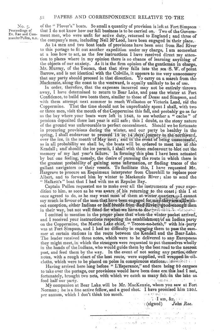 Arctic Blue Books: taylor 1851a, page 52