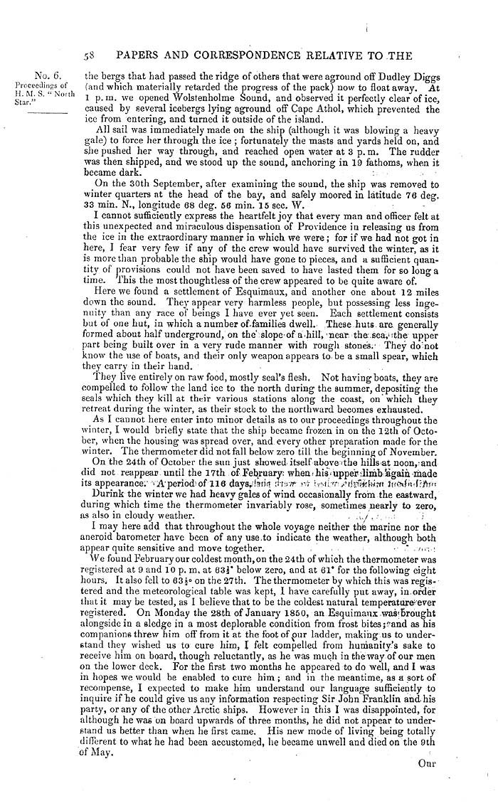 Arctic Blue Books: taylor 1851a, page 58