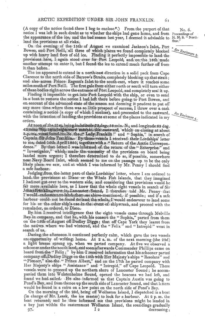 Arctic Blue Books: taylor 1851a, page 61
