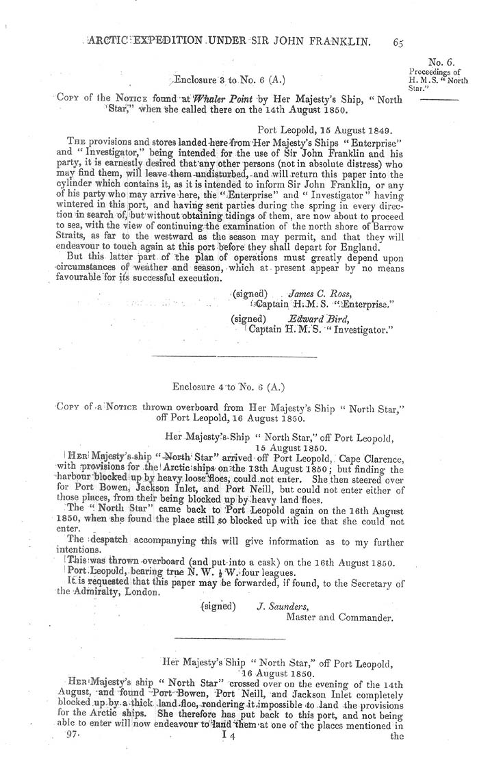 Arctic Blue Books: taylor 1851a, page 65