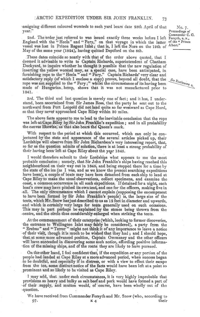 Arctic Blue Books: taylor 1851a, page 73