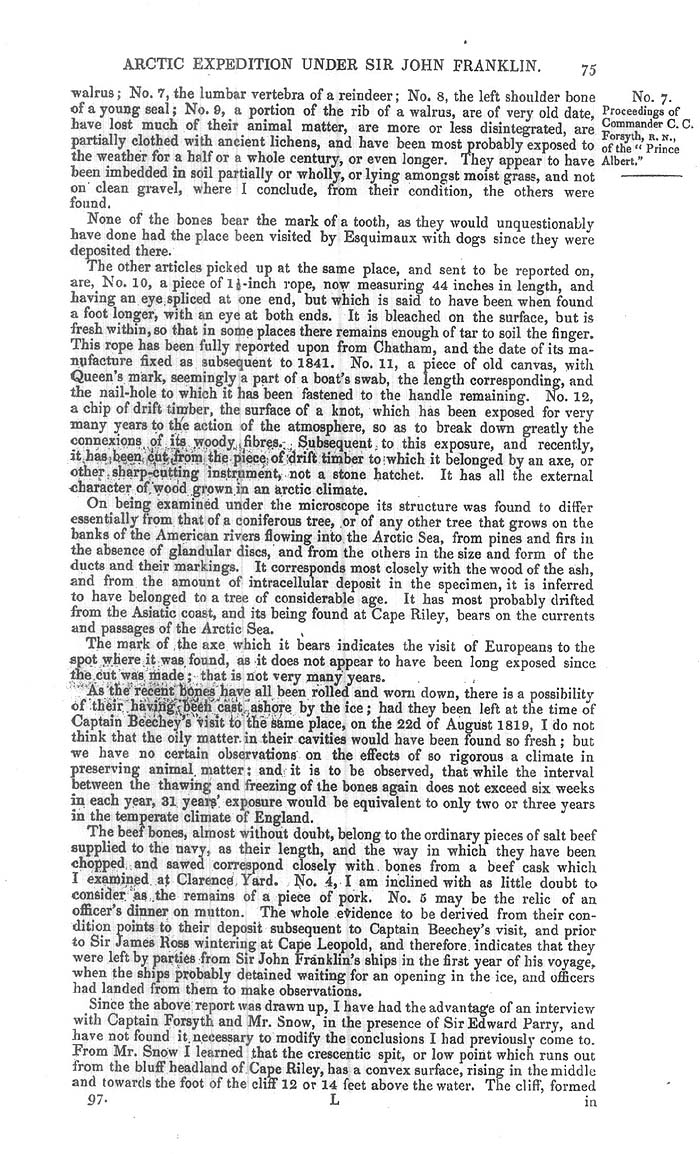 Arctic Blue Books: taylor 1851a, page 75