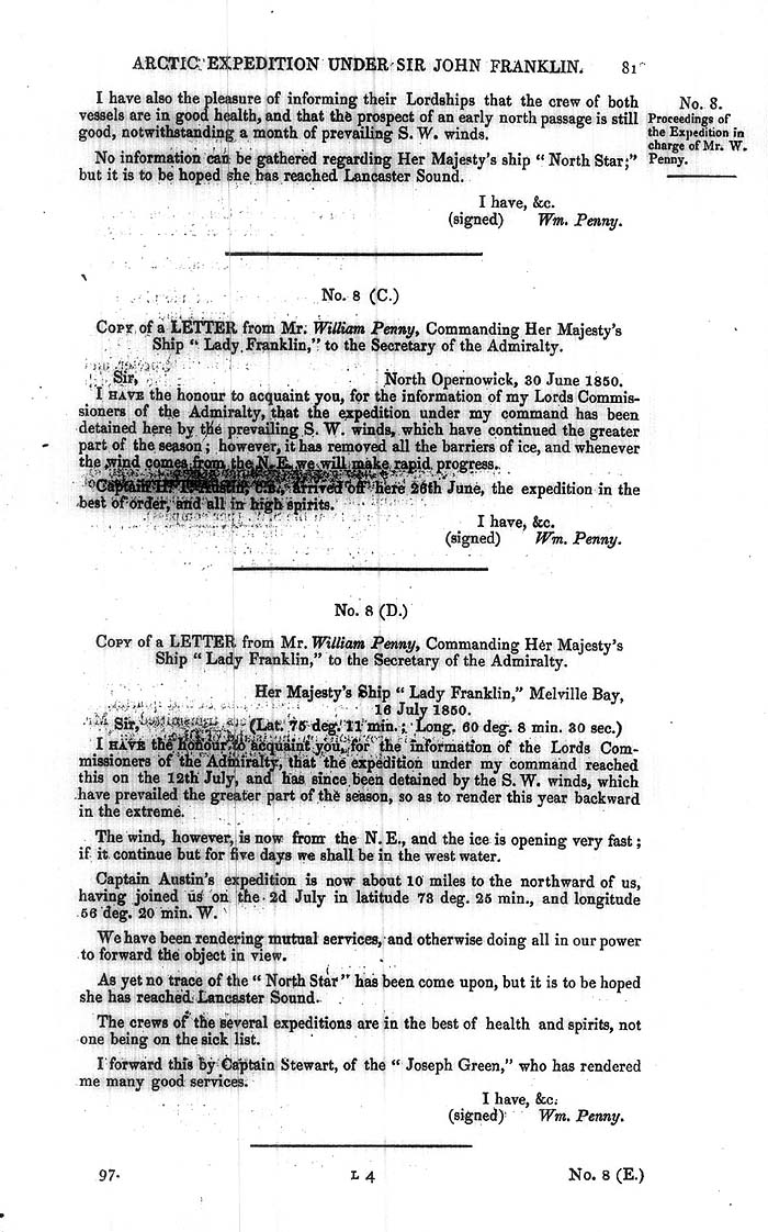 Arctic Blue Books: taylor 1851a, page 81