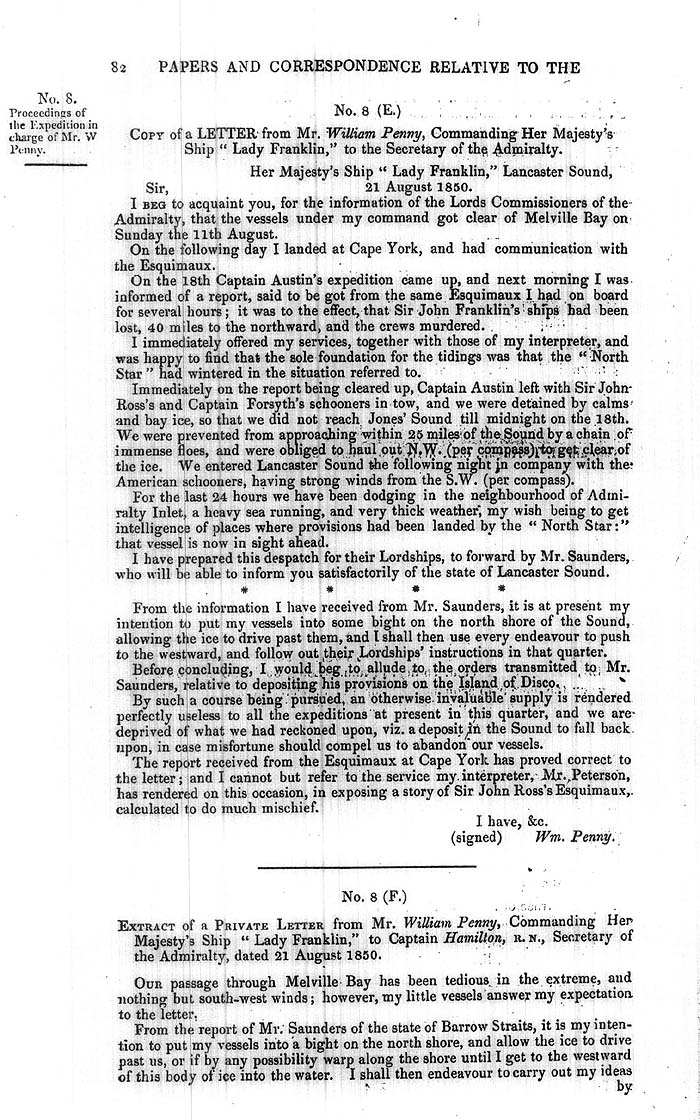 Arctic Blue Books: taylor 1851a, page 82