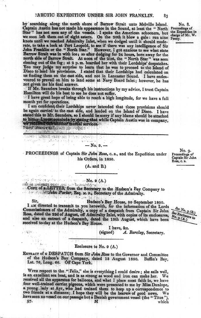 Arctic Blue Books: taylor 1851a, page 83