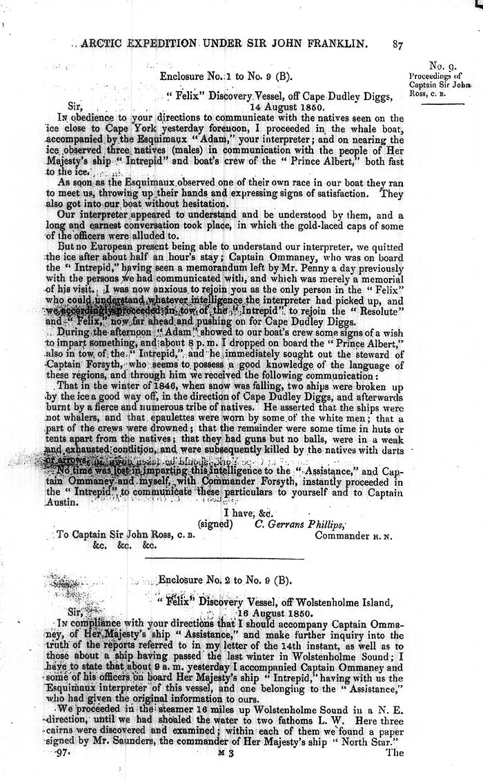 Arctic Blue Books: taylor 1851a, page 87
