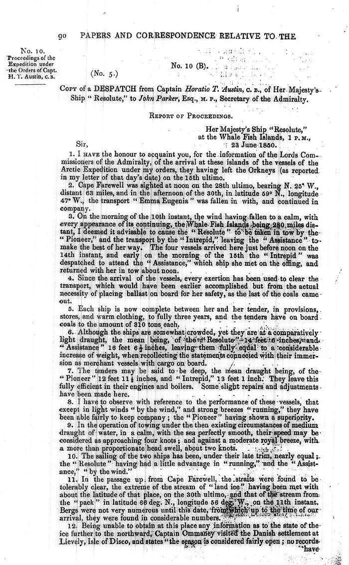 Arctic Blue Books: taylor 1851a, page 90