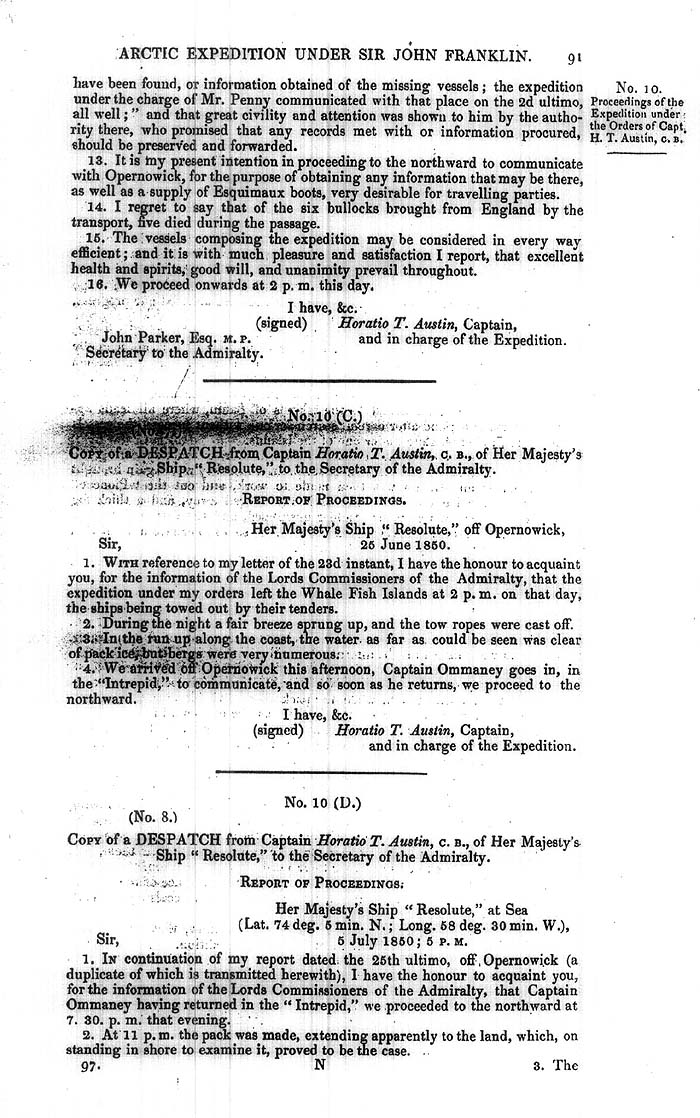 Arctic Blue Books: taylor 1851a, page 91