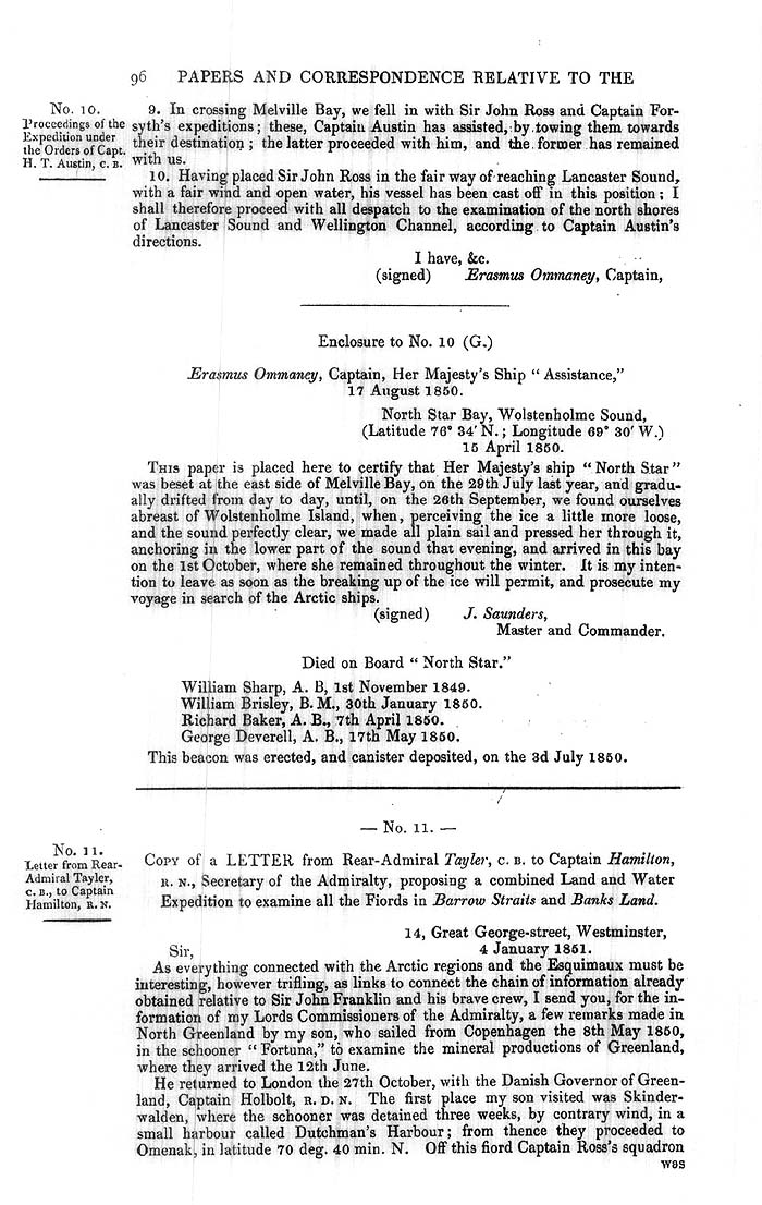 Arctic Blue Books: taylor 1851a, page 96