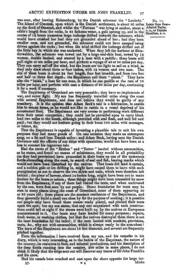 Arctic Blue Books: taylor 1851a, page 97
