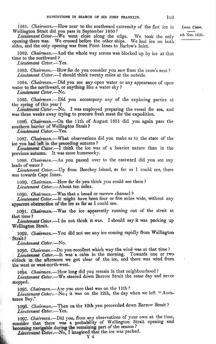 Arctic Blue Books: taylor 1852a, page 103