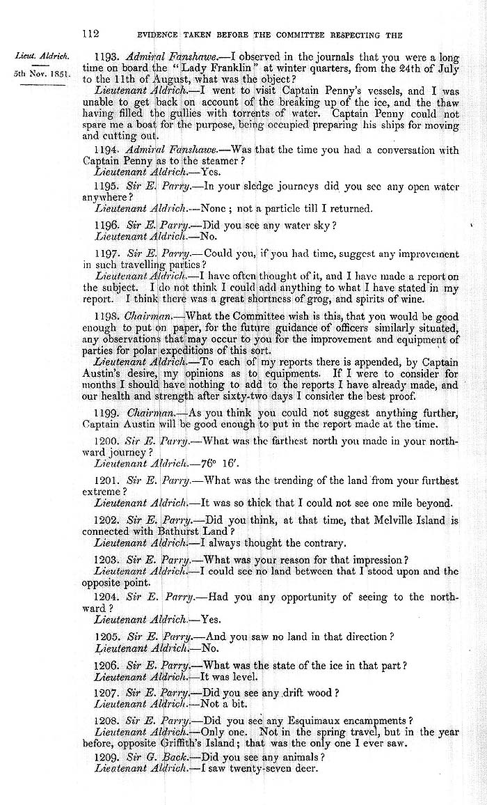 Arctic Blue Books: taylor 1852a, page 112