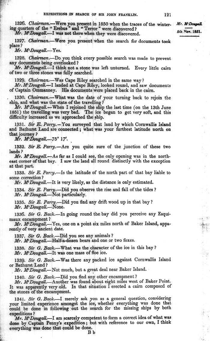 Arctic Blue Books: taylor 1852a, page 121