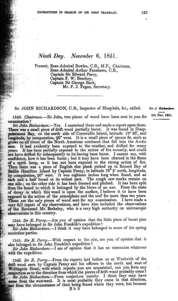 Arctic Blue Books: taylor 1852a, page 123