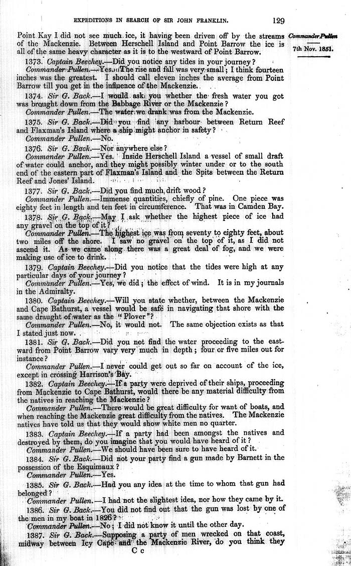 Arctic Blue Books: taylor 1852a, page 129