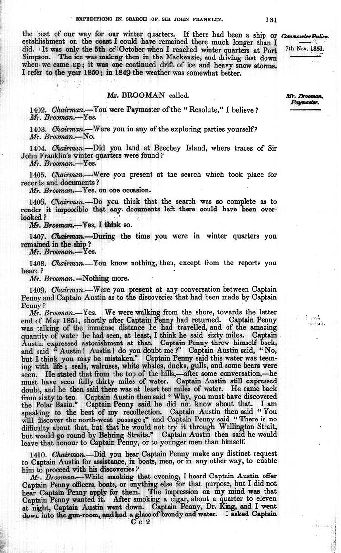 Arctic Blue Books: taylor 1852a, page 131
