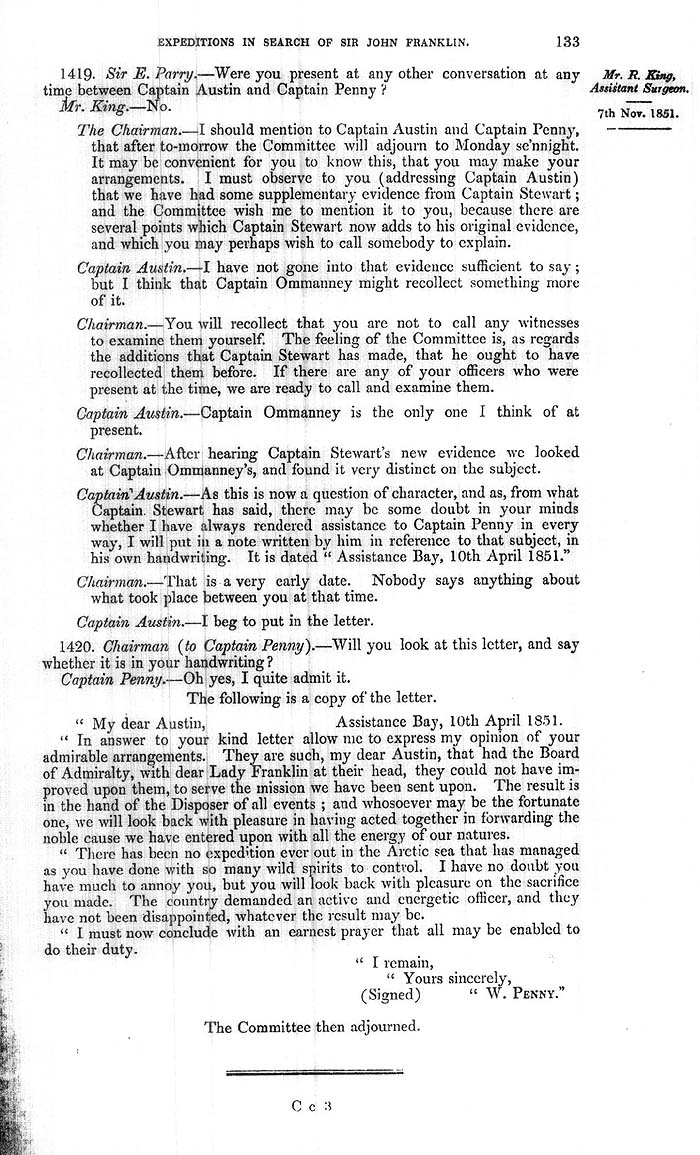 Arctic Blue Books: taylor 1852a, page 133