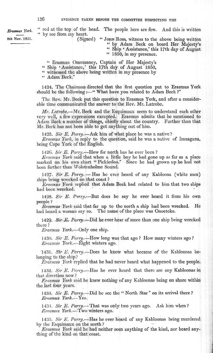 Arctic Blue Books: taylor 1852a, page 136