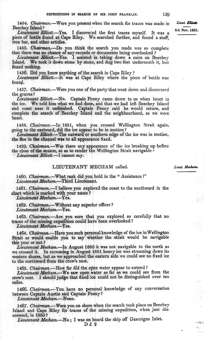Arctic Blue Books: taylor 1852a, page 139