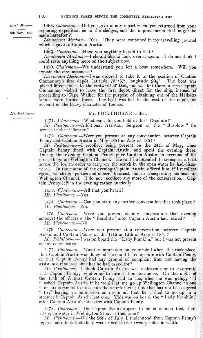 Arctic Blue Books: taylor 1852a, page 140