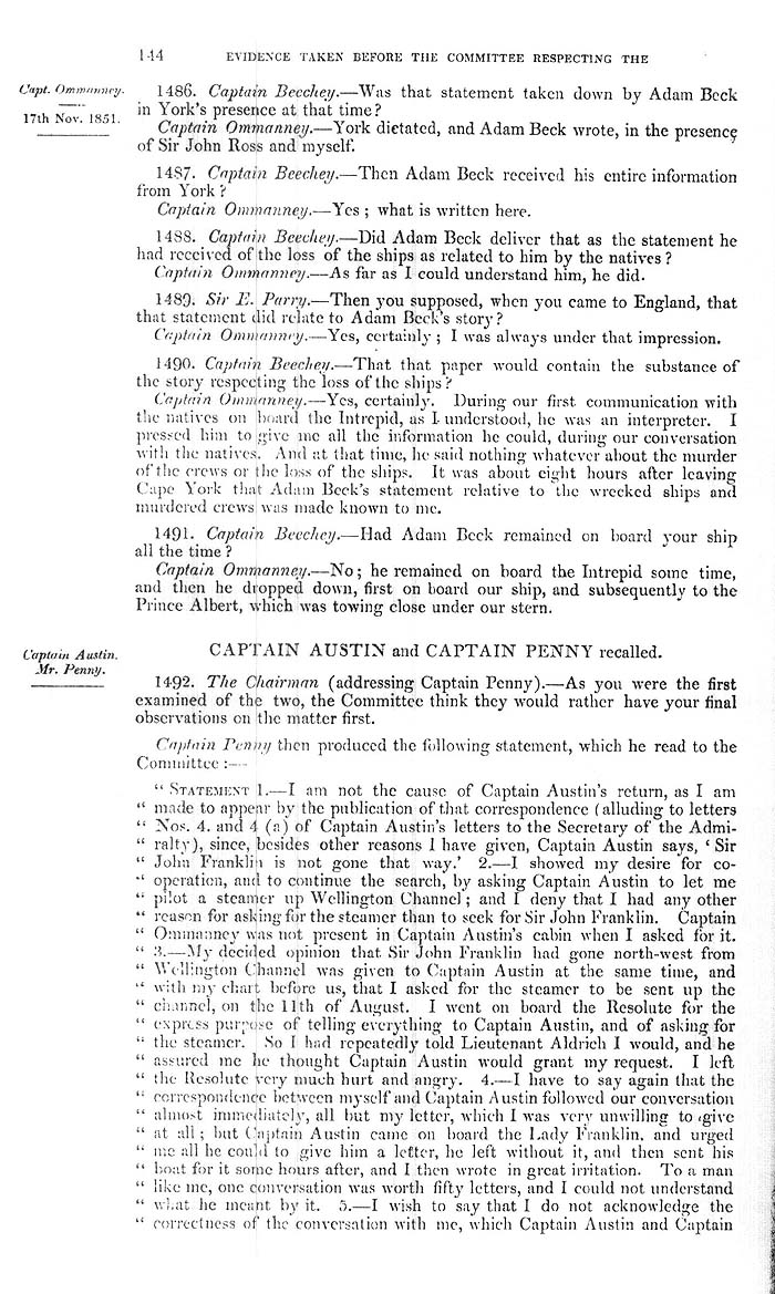 Arctic Blue Books: taylor 1852a, page 144