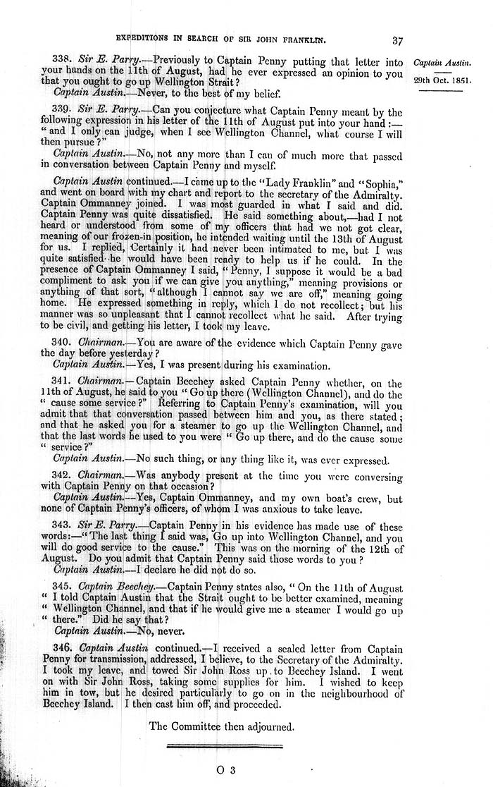 Arctic Blue Books: taylor 1852a, page 37