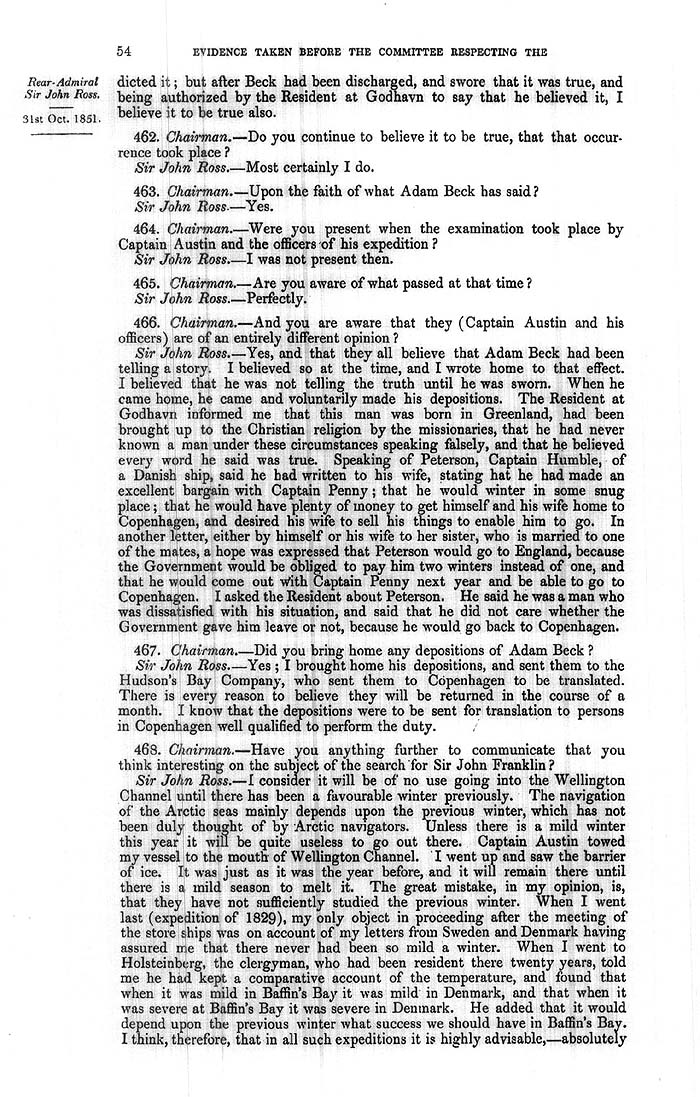Arctic Blue Books: taylor 1852a, page 54