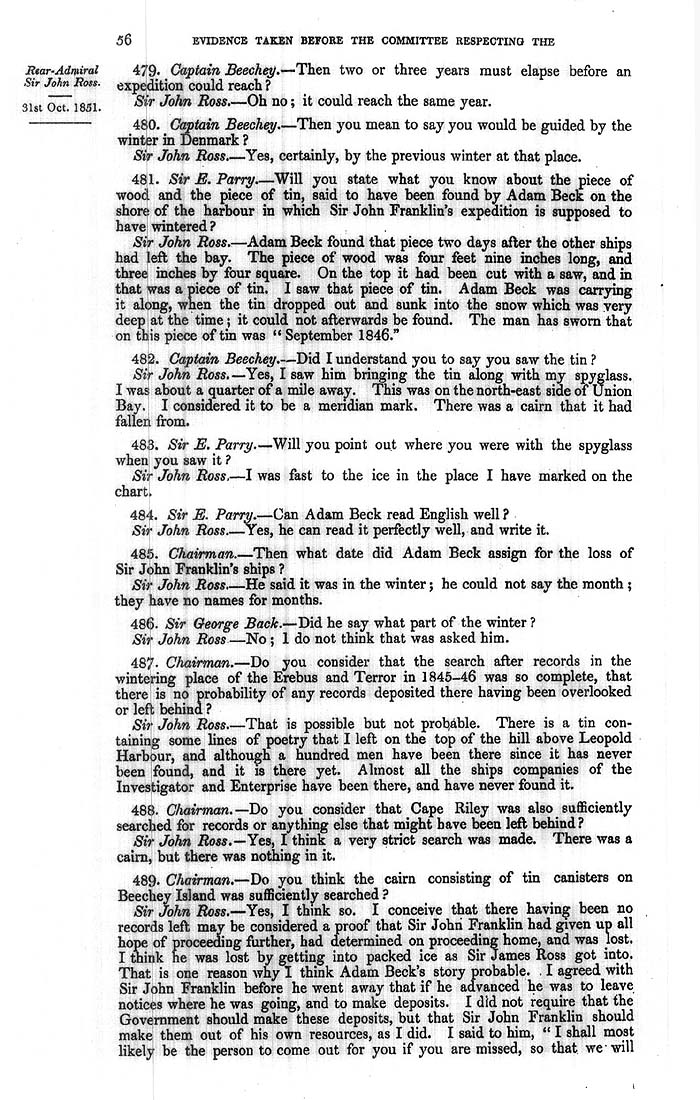 Arctic Blue Books: taylor 1852a, page 56