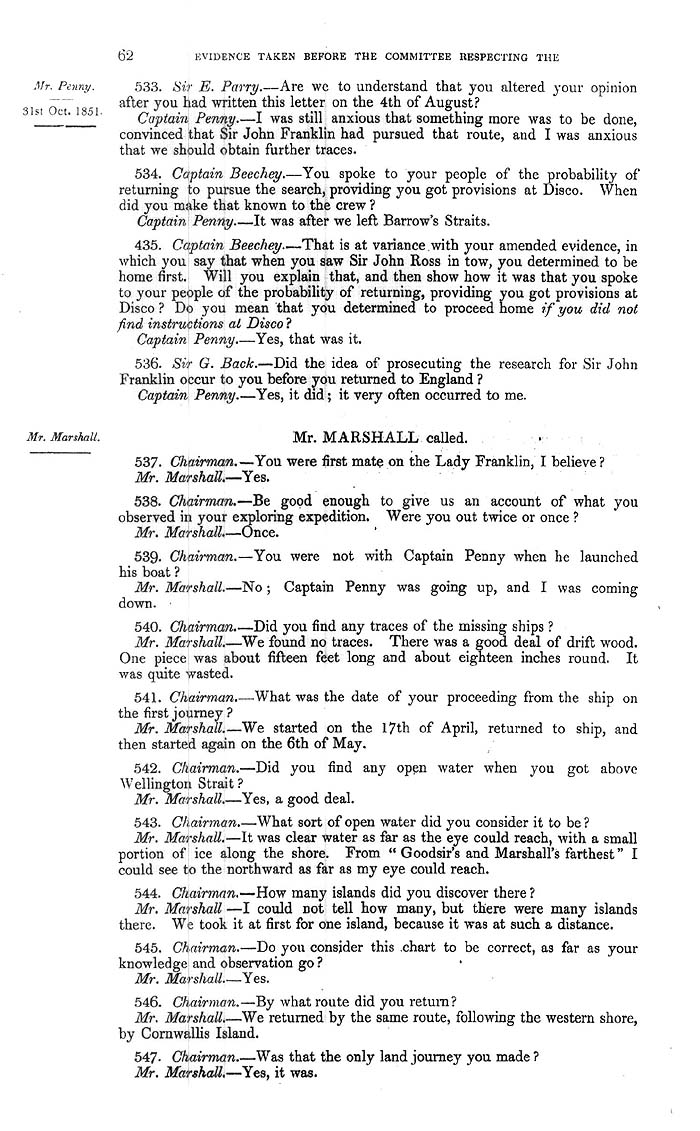 Arctic Blue Books: taylor 1852a, page 62
