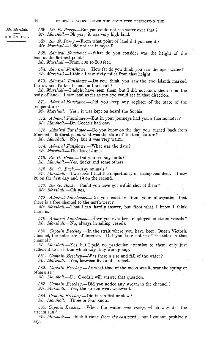 Arctic Blue Books: taylor 1852a, page 64
