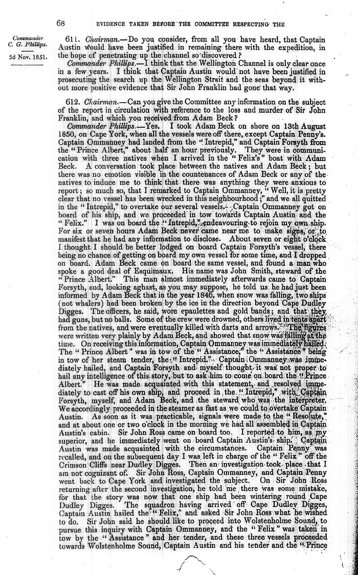 Arctic Blue Books: taylor 1852a, page 68