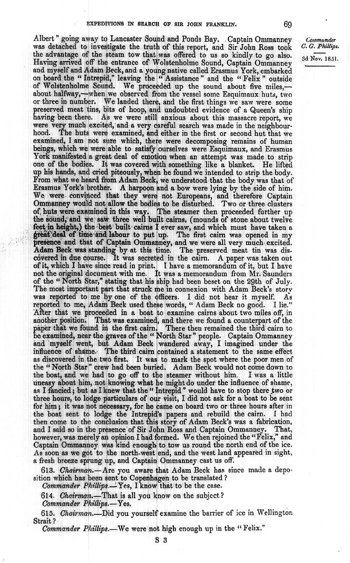 Arctic Blue Books: taylor 1852a, page 69