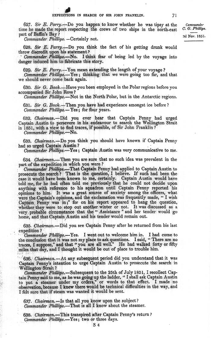 Arctic Blue Books: taylor 1852a, page 71