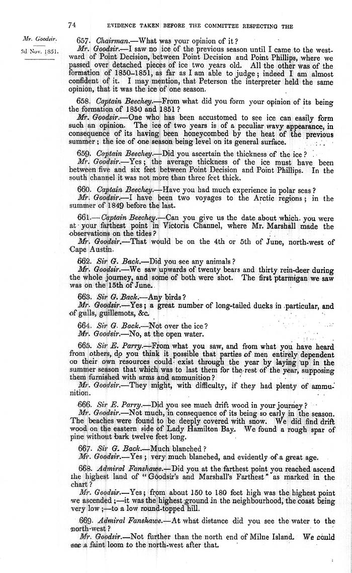 Arctic Blue Books: taylor 1852a, page 74