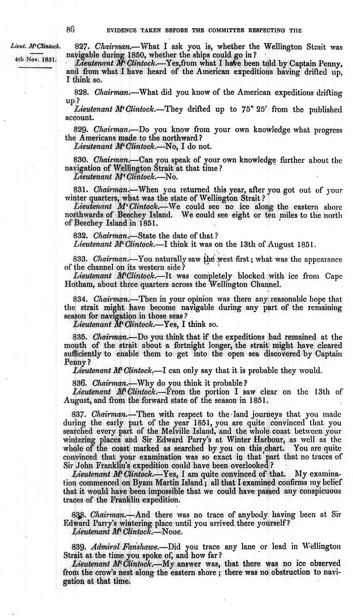 Arctic Blue Books: taylor 1852a, page 86